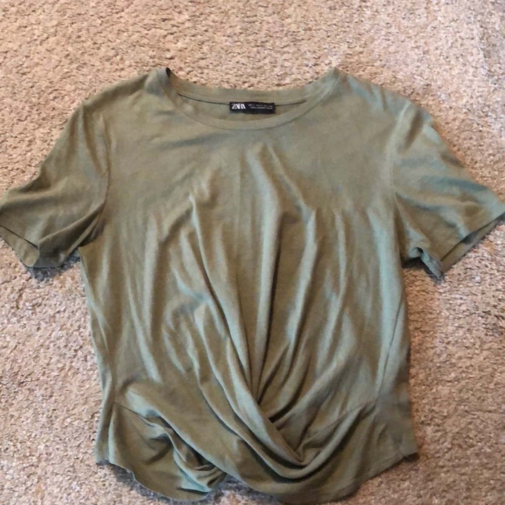 Zara green tee
